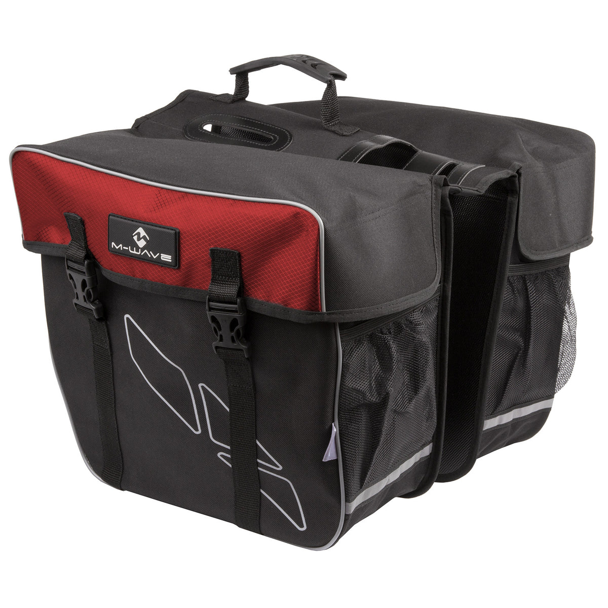 M-Wave Double Bicycle Bag Amsterdam 30L Red