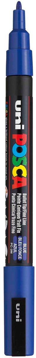Marcatore Posca uni-POSCA, AFM PC-3M, spessore della linea 0,9-1,3 mm, fine, blu, 1 pezzo