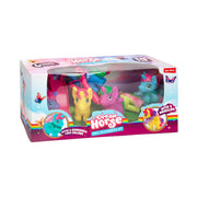 Toi-toys dream horse speelset speeltuin met accessoires + 6x eenhoorn - afbeelding 1