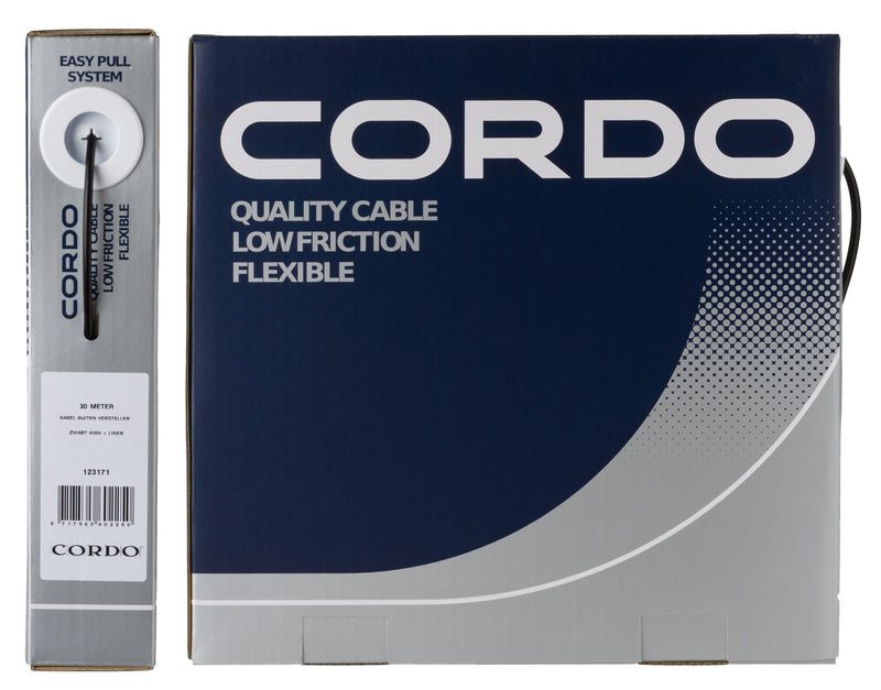 Cable cordo ajustador de cable exterior negro 4mm 30 metros + forro taller