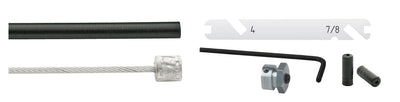 Cordo kabelset kabelset versteller nexus 4 7 8 speed zwart 170cm 225cm rvs
