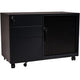 Roller door cupboard euroseats black 900 (w) x 450 (d) x 615 (h) mm
