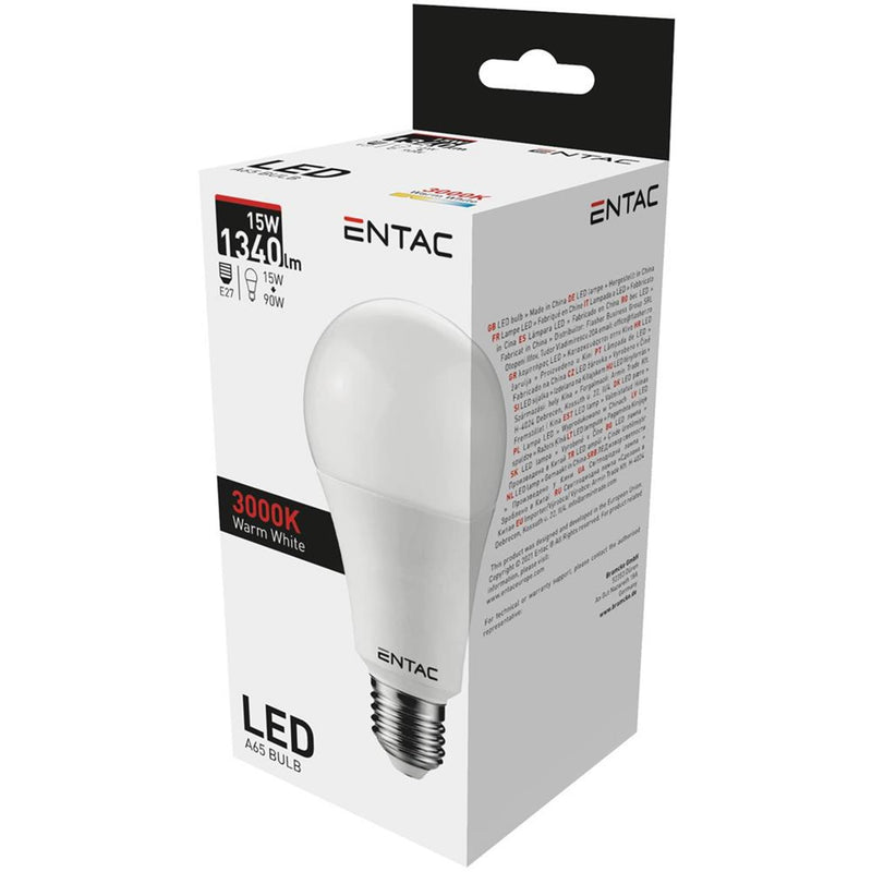 Lampada LED Entac E27 15W 3000K WW 1340lm
