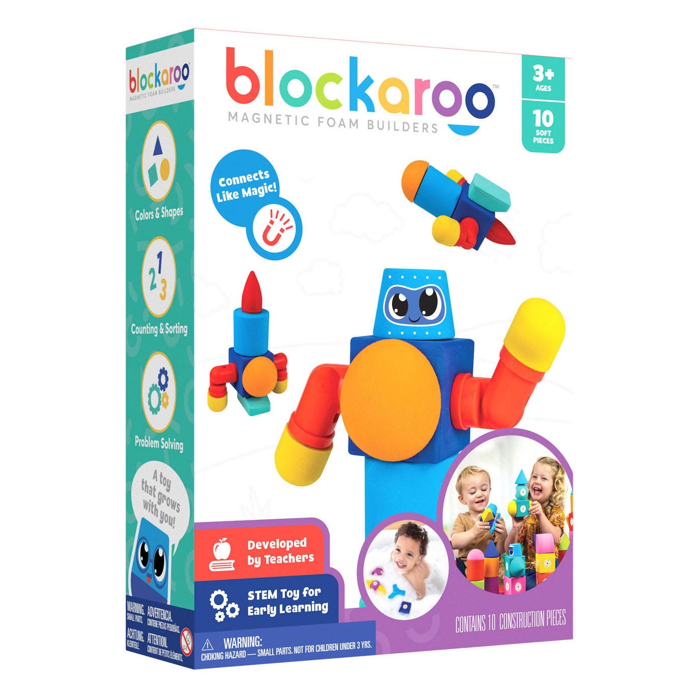 Blockaroo Magnetic Foam Blocks Box Box, 10dlg.