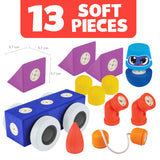 Blockaroo magnetic foam blocks vehicles, 13dlg. - afbeelding 1