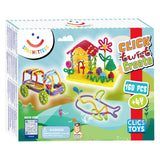 Clics spaghetteez 3d art flexibele bouwstaafjes, 160dlg. - afbeelding 1