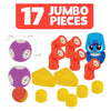Blockaroo magnetische foam blokken dieren, 17dlg.