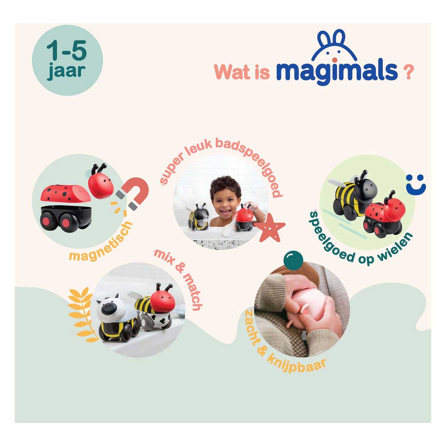 Scatola Clics Magimals Wheely Bugs - 6 pz.