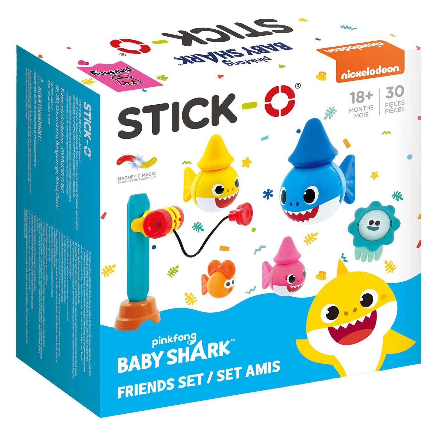 Stick-o - set costruibile degli amici baby squalo - 30 pezzi.
