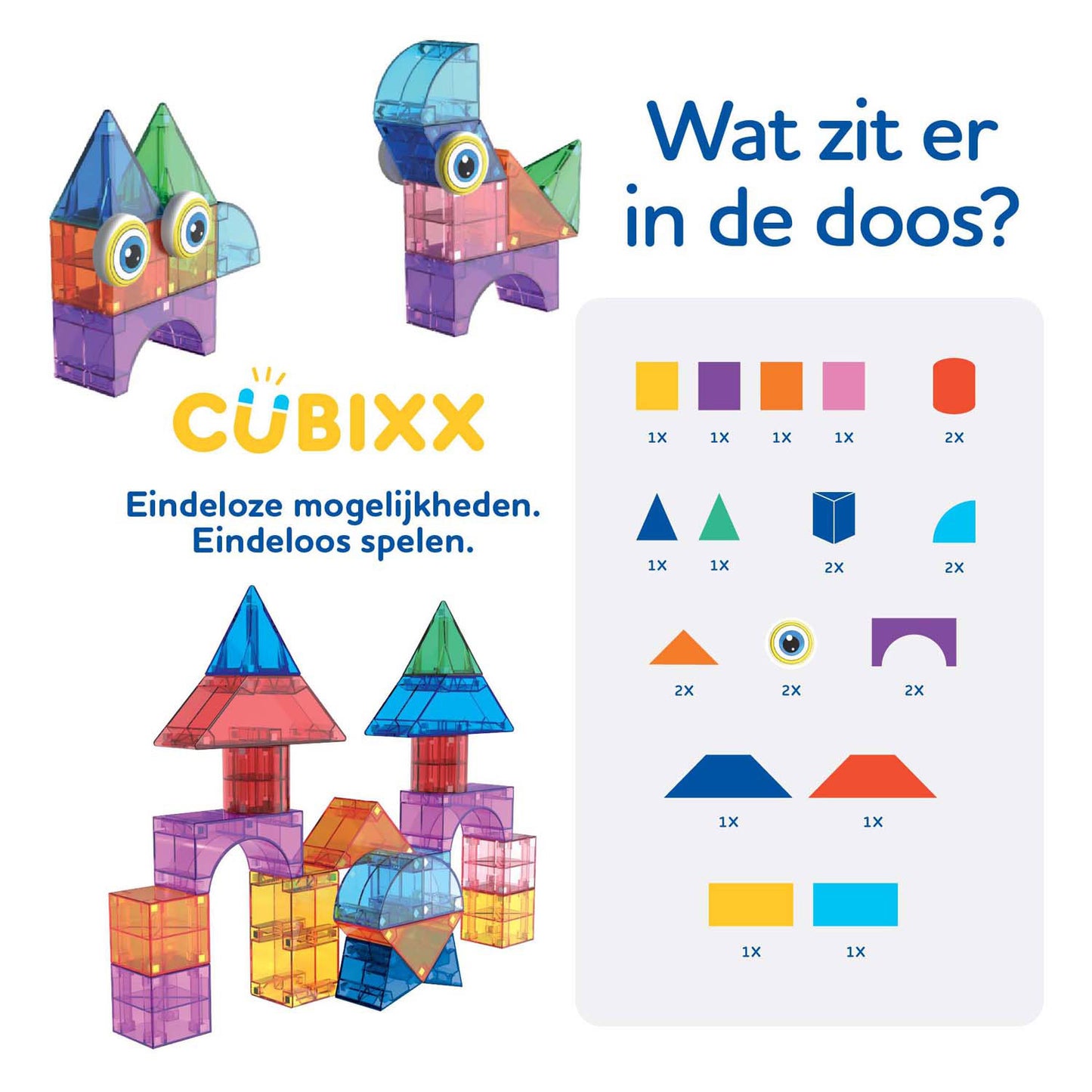 Giocattoli da costruzione magnetici Cubixx - 22 pz.