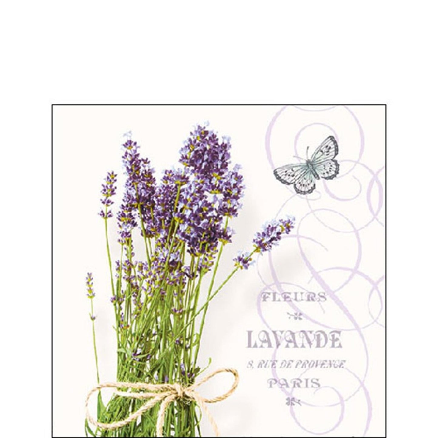 Tovagliolo Ambiente 25cm mazzo di lavanda
