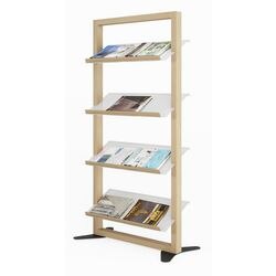 Il espositore alimentato da paperflow marrone misura 400 mm x 740 mm x 1565 mm