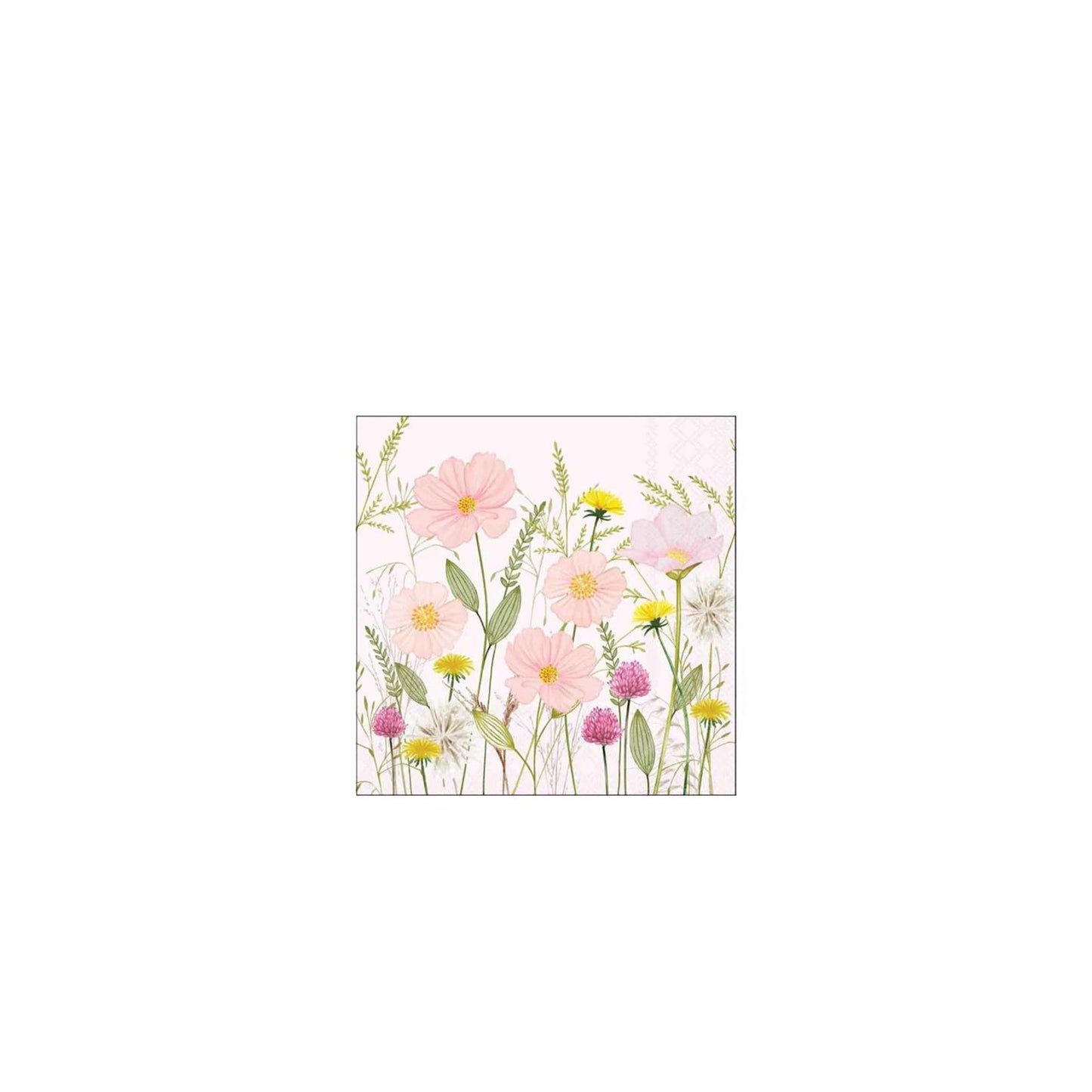 Servilletas Ambiente 25cm flores pastel rosa