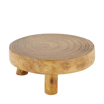 Dijk natural collections bandeja de madera sobre base ø19,5x8cm