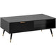 Coffee table black 110x60x43 wohnling oak
