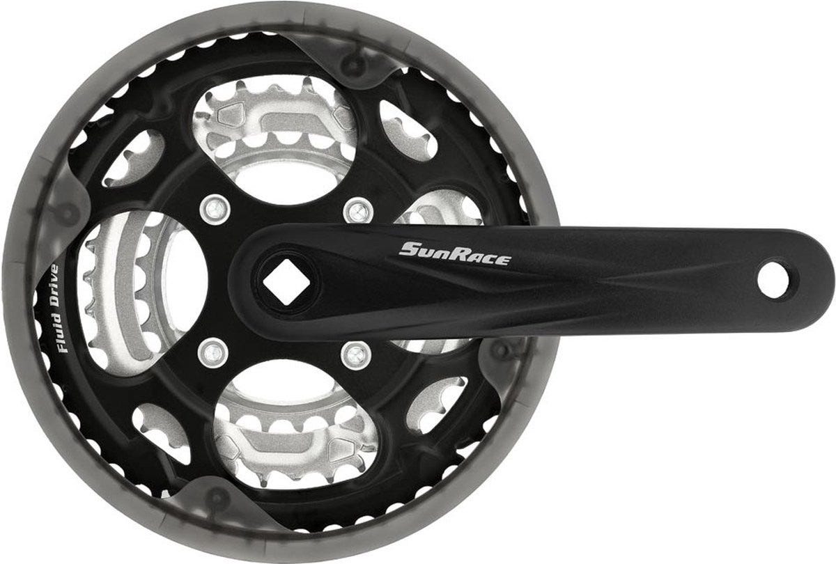 Sunrace -Sunrace Crankkel FCM300 -5mm 28-38-48 170mm m CG Zi Zi