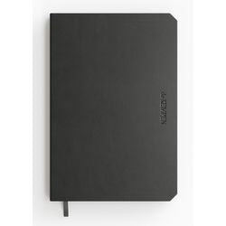 Writing pad De Kempen A6 lined bound side bound soft cover black