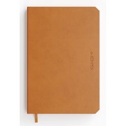 Writing pad De Kempen A6 lined bound side bound soft cover brown
