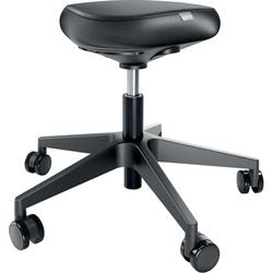 Leitz ergo seat stool with wheels and comfort seat - ergonomic saddle stool - height adjustable - black