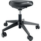 Leitz ergo seat stool with wheels and comfort seat - ergonomic saddle stool - height adjustable - black