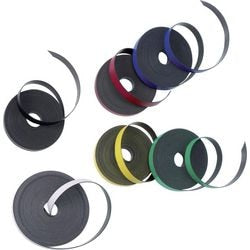Nastro divisorio magnetico autoadesivo Nobo nob su rotolo per lavagna bianca - 10 metri e 1 cm di larghezza - bianco - 1 pezzo