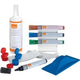 Starter kit per lavagna bianca Nobo - con 4 pennarelli per lavagna - cancellino - magneti - spray detergente