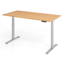 Sit-stand desk vlxk6516 6 s wood, metal brown, gray