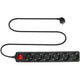 Actuar con interruptor luminoso, 6 enchufes, 3 m