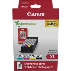 Cartucho de tinta canon 0332c006 cli-571xl b c m y