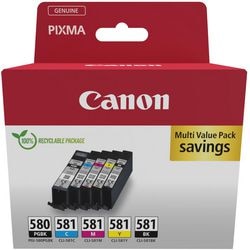Cartucho de tinta canon 2078c007 cli-581 b c m y pgbk
