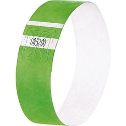 Braccialetti per eventi Sigel - super morbidi - 255x25mm - verde neon - 120 pezzi - eb212