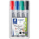 Staedtler lumocolor pennarello per lavagna a fogli mobili 356 con punta a scalpello - scatola 4 colori