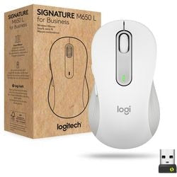 Mouse Logitech bianco 107,2 mm x 61,8 mm x 37,8 mm