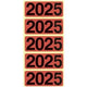 Year spine labels are 628957 red self-adhesive