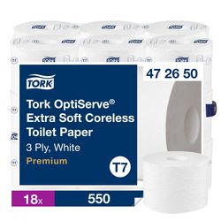 Carta igienica Tork optiserve 3 strati senza nucleo 472650