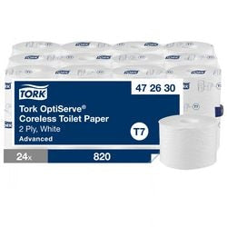Papel higiénico Tork optiserve 2 capas sin núcleo 472630