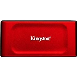 SSD esterno portatile Kingston xs1000 da 2 TB (rosso nero, SXS1000R 2000G, USB-A 3.2 (10 GBit s))