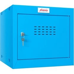 Phoenix wardrobe 1 door key lock 400 x 400 x 365 mm blue