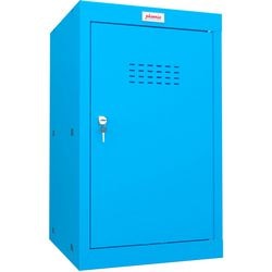 Phoenix wardrobe 1 door key lock 400 x 400 x 665 mm blue