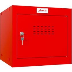 Armario Phoenix 1 puerta con cerradura con llave 400 x 400 x 365 mm rojo