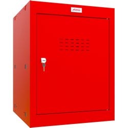 Armario Phoenix 1 puerta con cerradura con llave 400 x 400 x 520 mm rojo