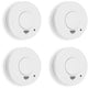 Smartwares 10.100.41 - rookmelder 4st 85db - 1 jaar batterij, 10 jaar sensor - tuv gecertificeerd - brandmelder