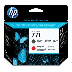 Cabezal de impresión hp 771 rojo cromático, negro mate