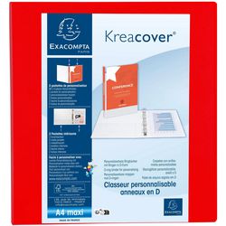 Raccoglitore ad anelli exacompta 51845re kreacover rosso