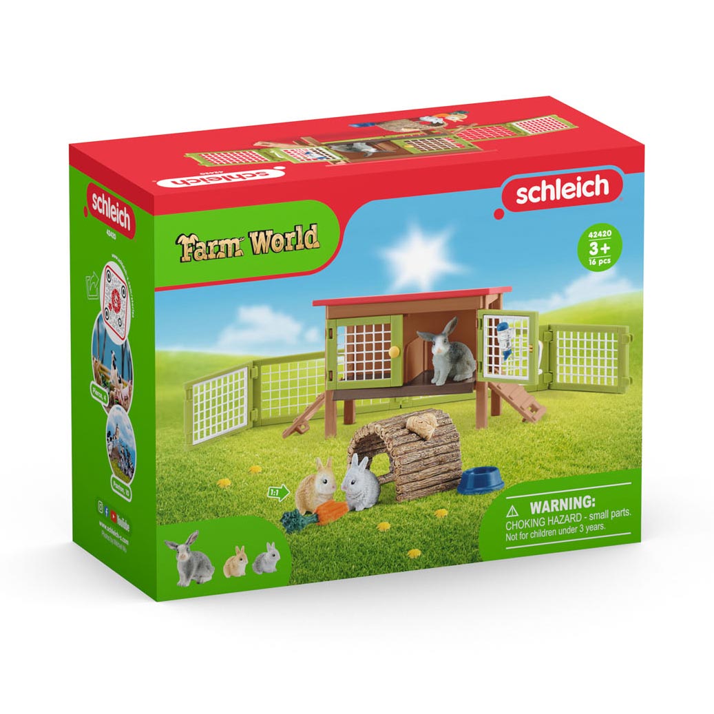 Schleich FARM WORLD Konijnenhok 42420