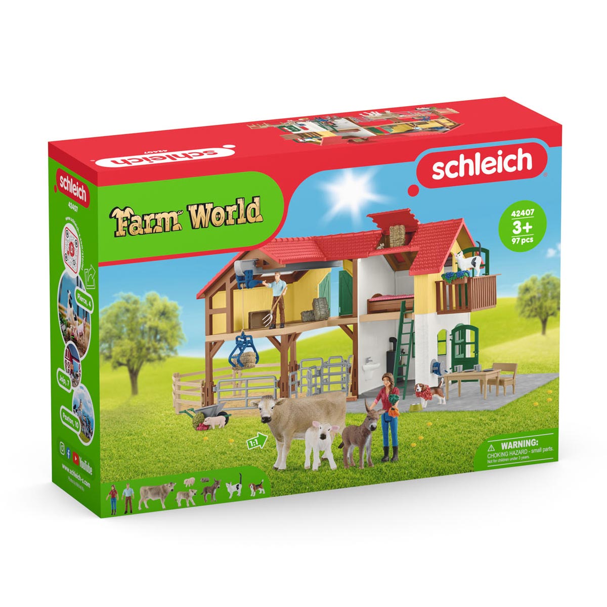 Schleich Farm World Farm con stabile e animali