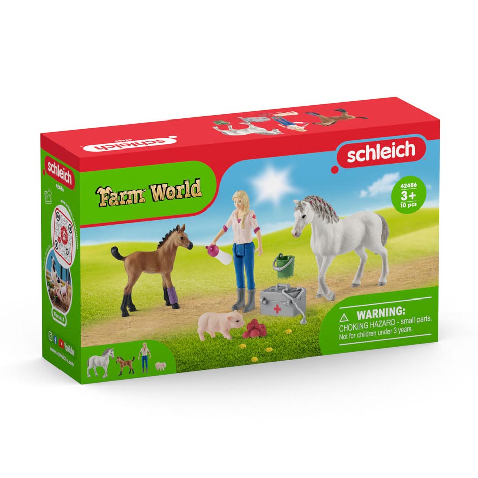 Schleich Farm World Veterinary visitando yegua 42486