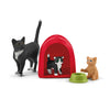 SCHLEICH FARM WORLD TEMPIO PER IL TEMPO PER CINETTO CATTI E CATTI 42501