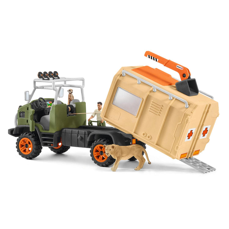 Schleich wild life grote reddingswagen voor dieren 42475