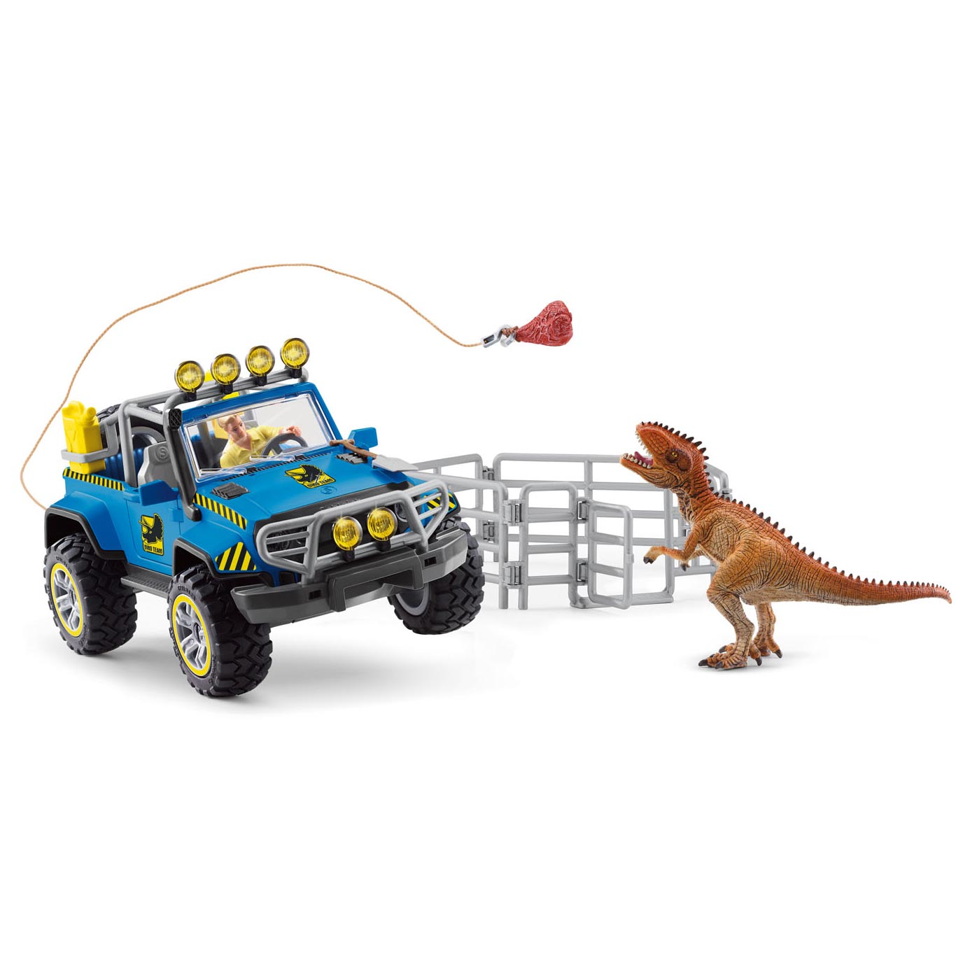 Veicolo fuoristrada di Schleich Dinosaurs con Wachtpost 41464